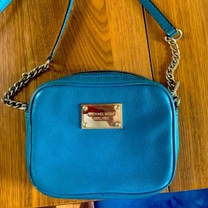 Blue Michael Kors Crossbody Purse